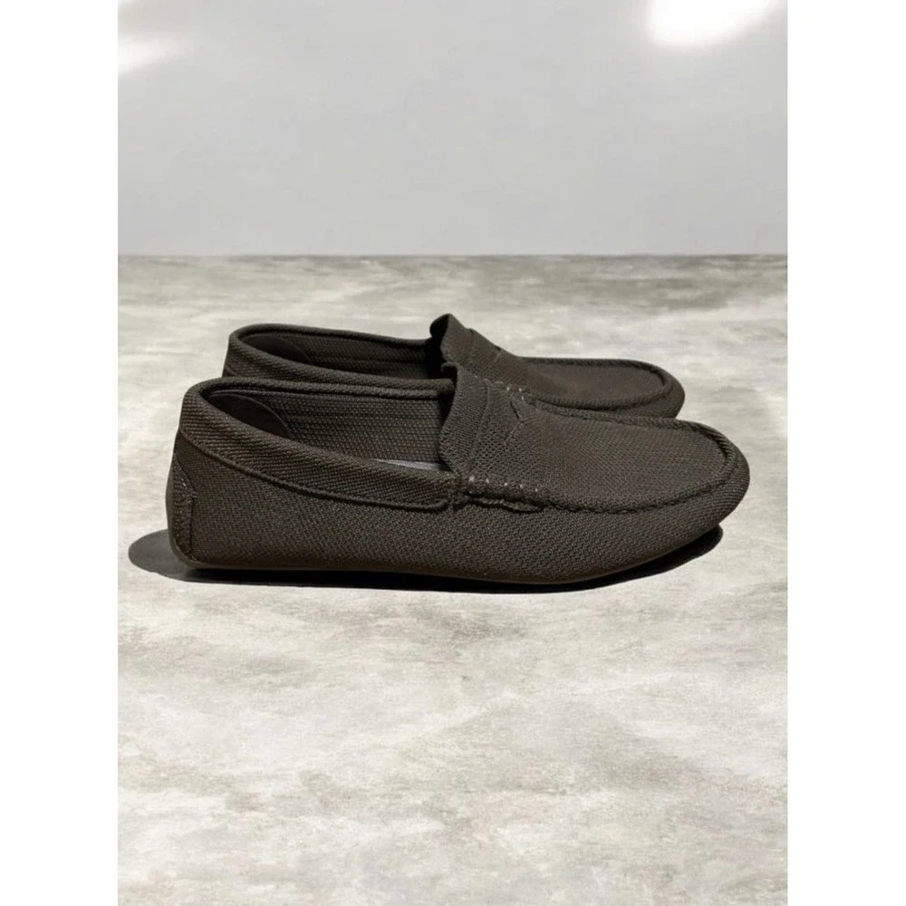 Peter Millar Crown Men's Cruise Knit Driver Loafers Chocolate Brown Size 8